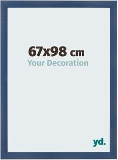Fotolijst 67x98 cm - Donkerblauw Geveegd - MDF - Pisa