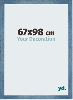 Fotolijst 67x98 cm - Helder Blauw Geveegd - MDF - Mura