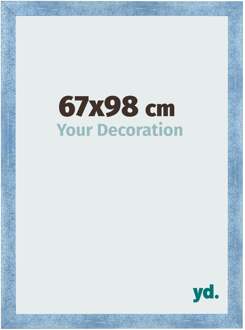 Fotolijst 67x98 cm - Helder Blauw Geveegd - MDF - Pisa