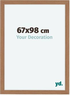 Fotolijst 67x98 cm - Noten- Hout - Licht - MDF - Como Notenhout Licht