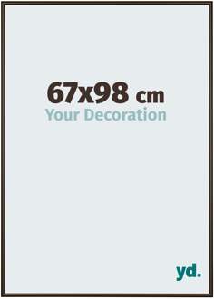 Fotolijst 67x98 cm - Walnoot Structuur - Aluminium - New York