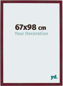 Fotolijst 67x98 cm - Wijnrood Geveegd - MDF - Bologna