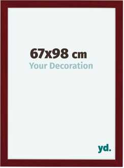 Fotolijst 67x98 cm - Wijnrood Geveegd - MDF - Como