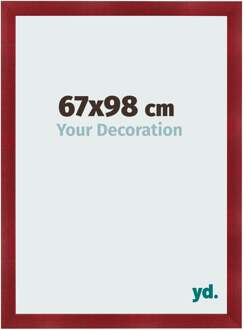 Fotolijst 67x98 cm - Wijnrood Geveegd - MDF - Pisa