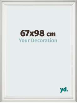 Fotolijst 67x98 cm - Wit Geveegd - MDF - Lazio