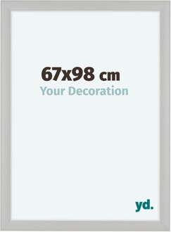 Fotolijst 67x98 cm - Wit - Houtnerf - MDF - Como Wit Houtnerf