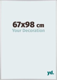 Fotolijst 67x98 cm - Zilver Hoogglans - Aluminium - Kent