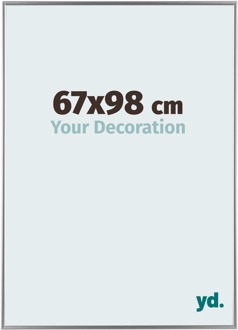 Fotolijst 67x98 cm - Zilver Hoogglans - Kunststof - Evry