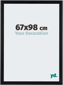Fotolijst 67x98 cm - Zwart Geborsteld - Aluminium - Tucson