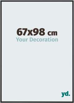 Fotolijst 67x98 cm - Zwart Hoogglans - Aluminium - Miami