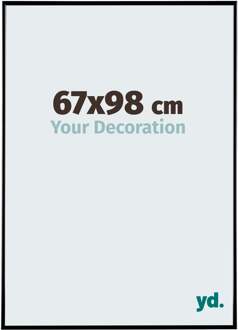 Fotolijst 67x98 cm - Zwart Hoogglans - Kunststof - Evry