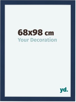 Fotolijst 68x98 cm - Donkerblauw Geveegd - MDF - Como