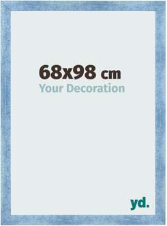 Fotolijst 68x98 cm - Helder Blauw Geveegd - MDF - Pisa