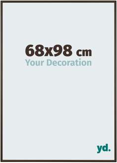 Fotolijst 68x98 cm - Walnoot Structuur - Aluminium - New York