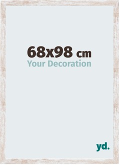 Fotolijst 68x98 cm - White Wash - MDF - Catania