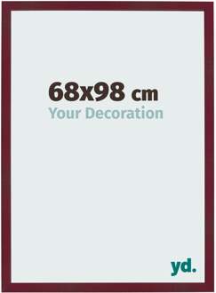 Fotolijst 68x98 cm - Wijnrood Geveegd - MDF - Bologna
