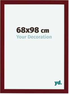 Fotolijst 68x98 cm - Wijnrood Geveegd - MDF - Como