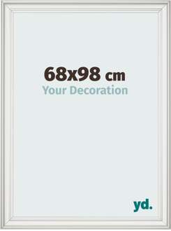 Fotolijst 68x98 cm - Wit Geveegd - MDF - Lazio