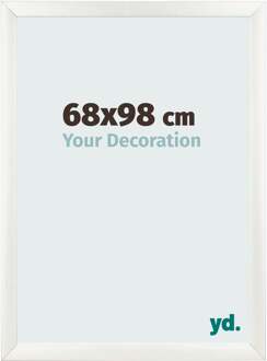 Fotolijst 68x98 cm - Wit Geveegd - MDF - Pisa