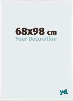 Fotolijst 68x98 cm - Wit Hoogglans - Aluminium - Kent