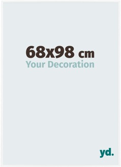 Fotolijst 68x98 cm - Wit Hoogglans - Kunststof - Evry