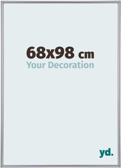 Fotolijst 68x98 cm - Zilver Hoogglans - Kunststof - Annecy