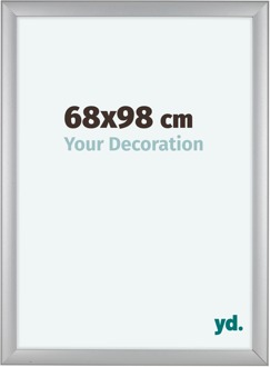 Fotolijst 68x98 cm - Zilver Mat - MDF - Como