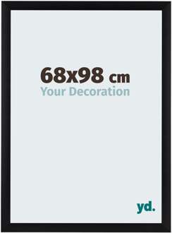 Fotolijst 68x98 cm - Zwart Geborsteld - Aluminium - Tucson