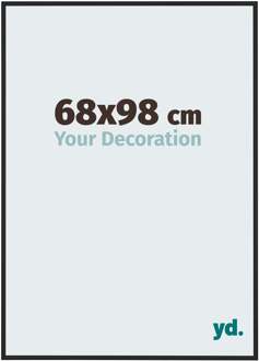 Fotolijst 68x98 cm - Zwart Hoogglans - Aluminium - Miami