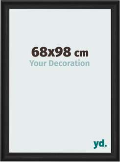 Fotolijst 68x98 cm - Zwart Houtnerf - MDF - Lazio