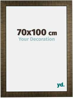 Fotolijst 70x100 cm - Champagne Geborsteld - Hout - Leeds