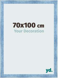 Fotolijst 70x100 cm - Helder Blauw Geveegd - MDF - Pisa