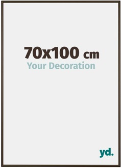 Fotolijst 70x100 cm - Walnoot Structuur - Aluminium - New York