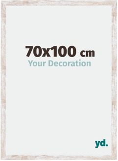 Fotolijst 70x100 cm - White Wash - MDF - Catania