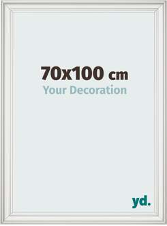 Fotolijst 70x100 cm - Wit Geveegd - MDF - Lazio