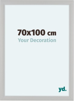 Fotolijst 70x100 cm - Wit - Houtnerf - MDF - Como Wit Houtnerf