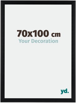 Fotolijst 70x100 cm - Zwart Geborsteld - Aluminium - Tucson
