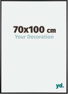 Fotolijst 70x100 cm - Zwart Hoogglans - Aluminium - Austin