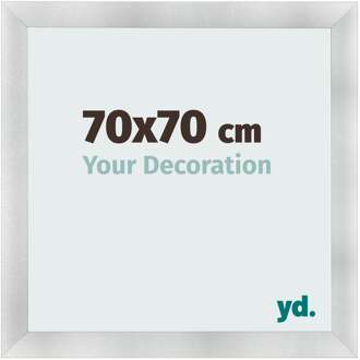 Fotolijst 70x70 cm - Aluminium Geborsteld - MDF - Pisa
