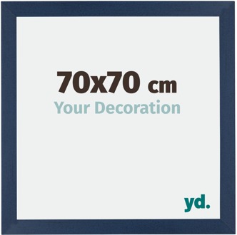 Fotolijst 70x70 cm - Donkerblauw Geveegd - MDF - Mura