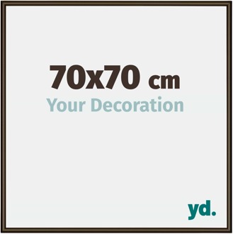 Fotolijst 70x70 cm - Walnoot Structuur - Aluminium - New York