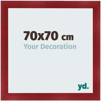 Fotolijst 70x70 cm - Wijnrood Geveegd - MDF - Pisa