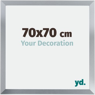 Fotolijst 70x70 cm - Zilver Glans - MDF - Catania