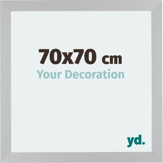 Fotolijst 70x70 cm - Zilver Mat - MDF - Mura