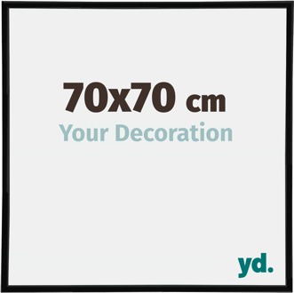 Fotolijst 70x70 cm - Zwart Hoogglans - Kunststof - Annecy