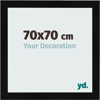 Fotolijst 70x70 cm - Zwart Hoogglans - MDF - Pisa