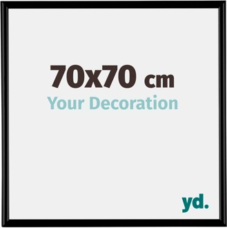 Fotolijst 70x70 cm - Zwart Mat - Kunststof - Bordeaux