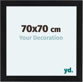 Fotolijst 70x70 cm - Zwart Mat - MDF - Como