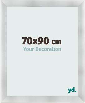 Fotolijst 70x90 cm - Aluminium Geborsteld - MDF - Pisa