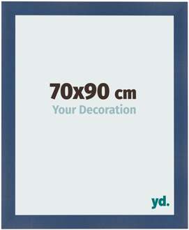 Fotolijst 70x90 cm - Donkerblauw Geveegd - MDF - Pisa